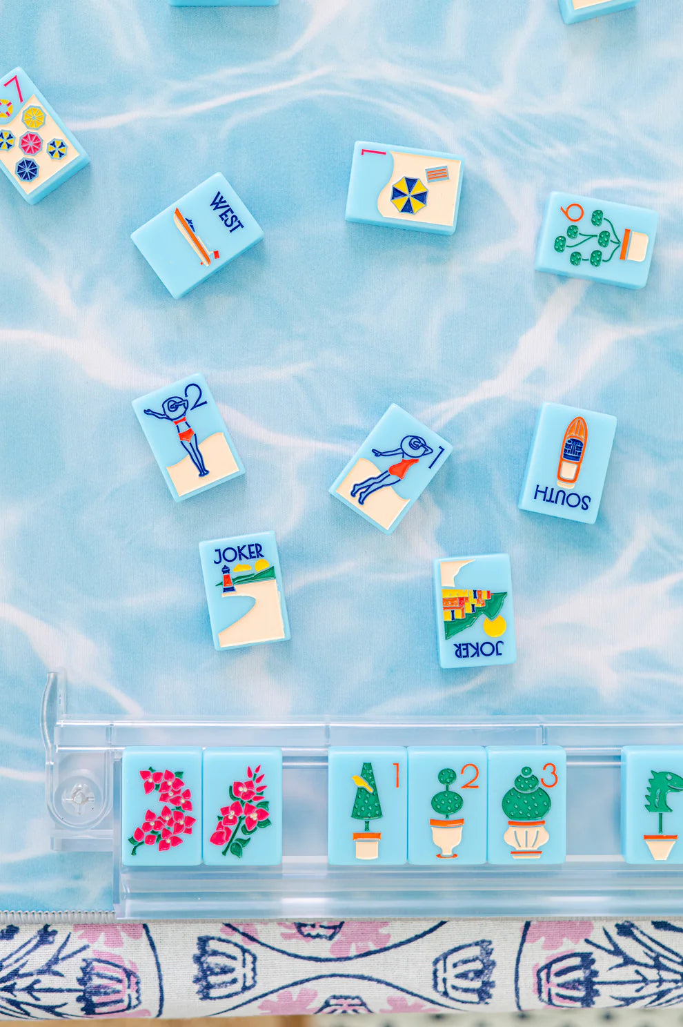 French & Italian Riviera American Mahjong Tile Set